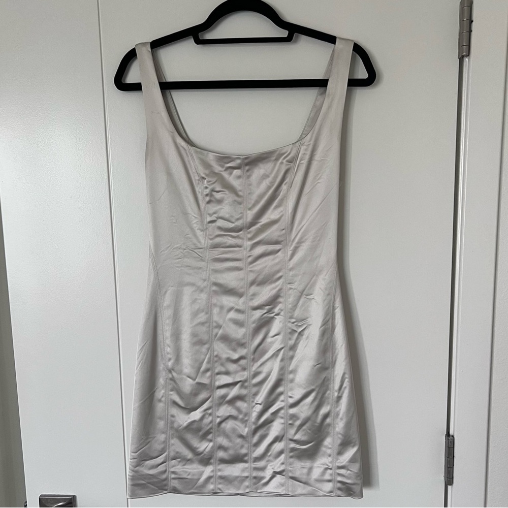 Aritzia TEN by Babaton Premiere Dress in Birch Color Size 8 - Picture 7 of 16